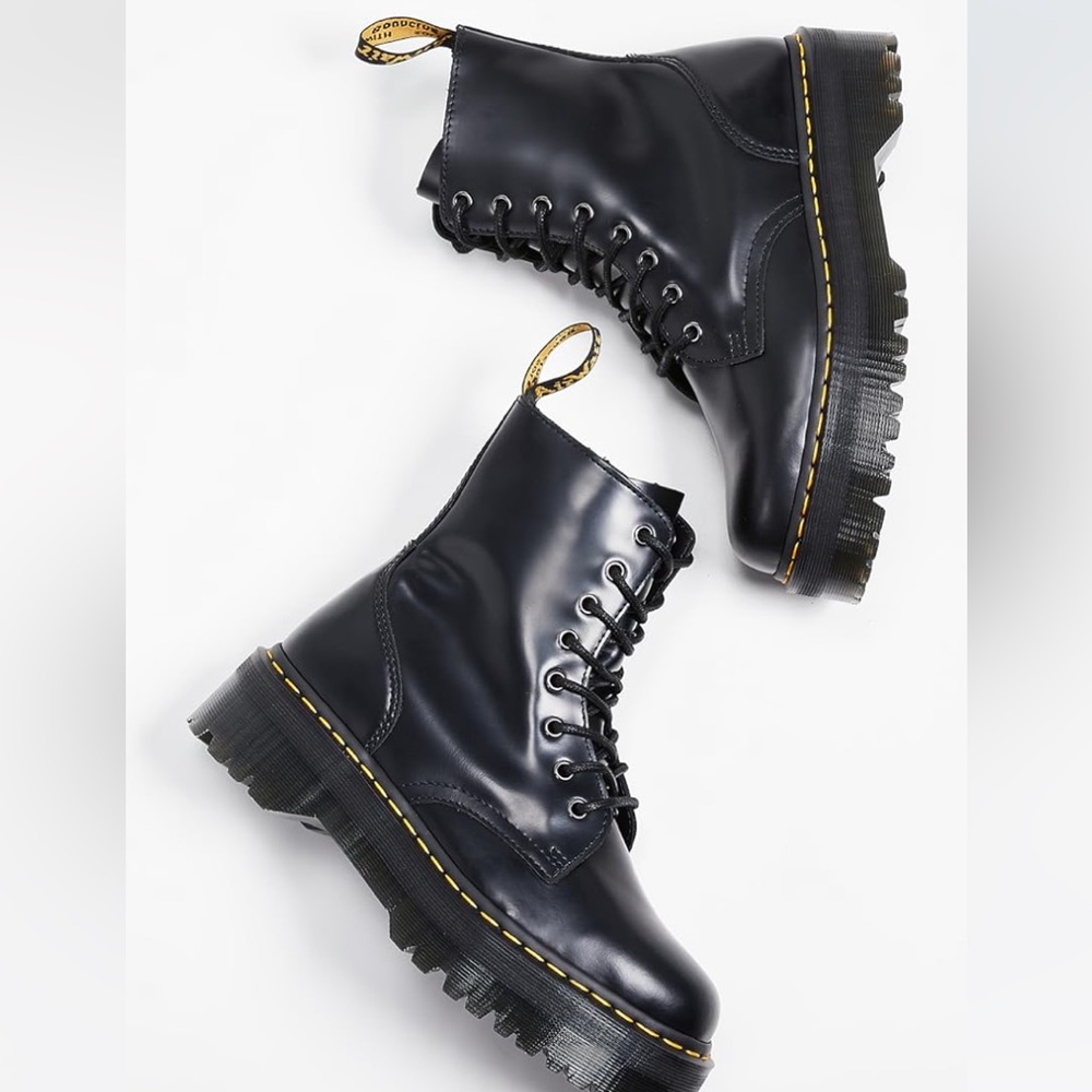Doc Martens Jadon Platform Smooth Leather Lace Up Boots Size W8 M7 Euro39